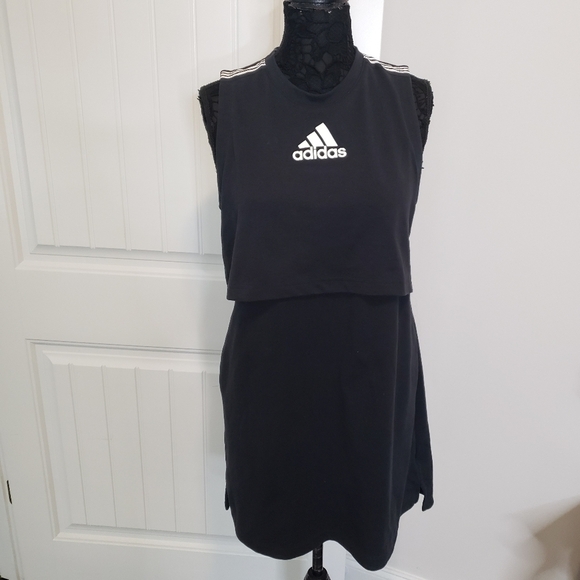 Adidas Game And Go Vented Layered Sleeveless Tennis Dress Medium - Picture 2 of 8